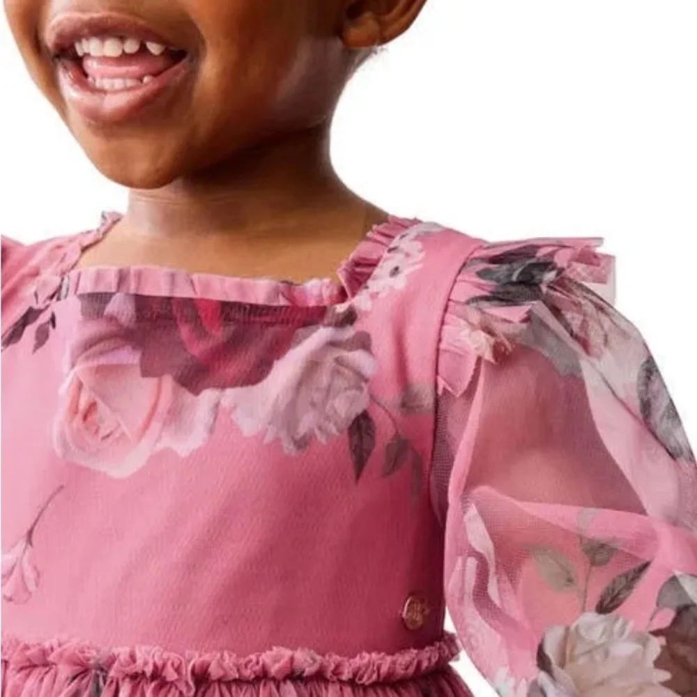 Ted Baker Valentina Floral Print Tulle Dress size 3t - Picture 5 of 13